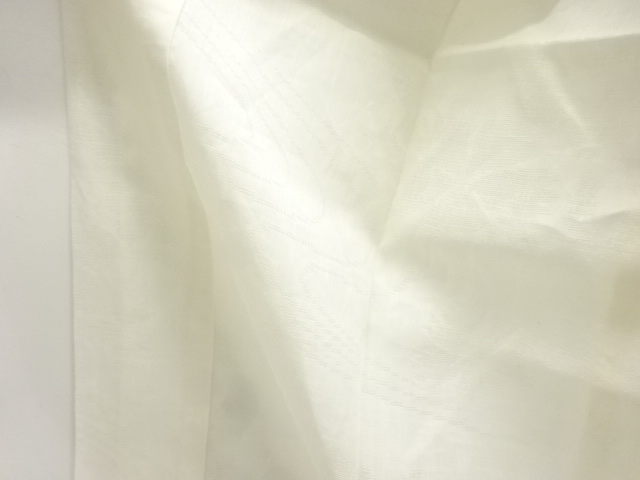  アンティーク　透かし織流水に花模様夏用長襦袢